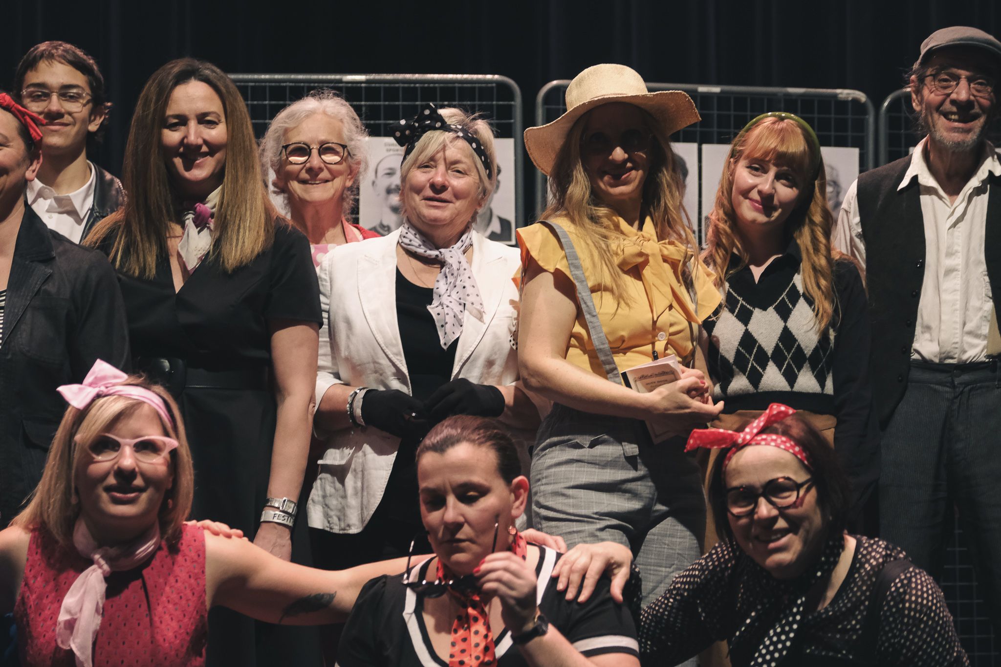 Les comédiens en action